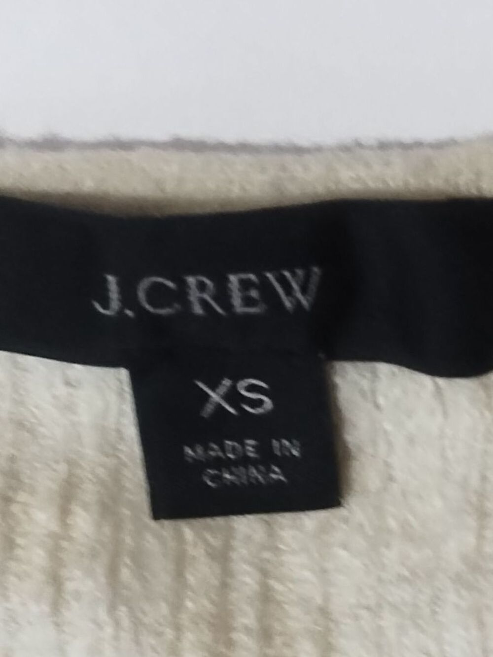J. Crew Ribbed Knit Top XS Cream Sleeveless - Picture 2 of 5